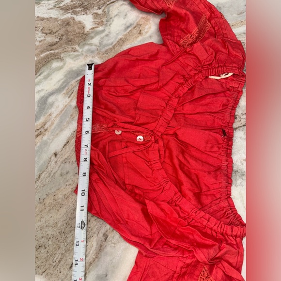 Free People Linen blend Crop Top & Pants Set small - Picture 6 of 16